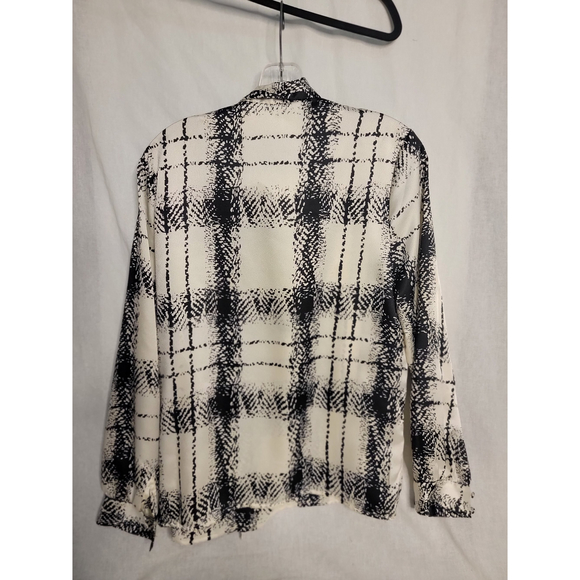 Vintage Personal Polyester Blouse neck tie and button shoulder Womens 12 - Picture 6 of 6